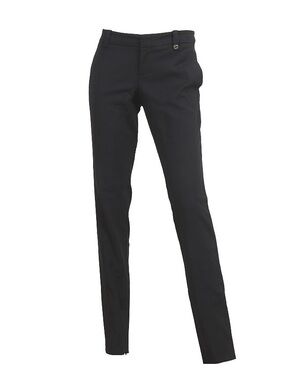 Gucci black cotton zip legs interlocking logo trousers pants 44/8